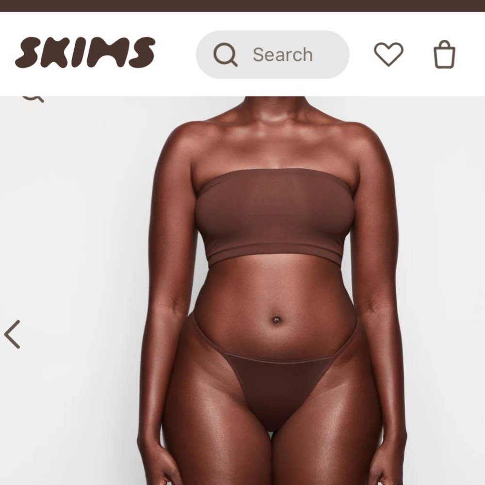 Skims Bandeau Bra 4x in Cocoa